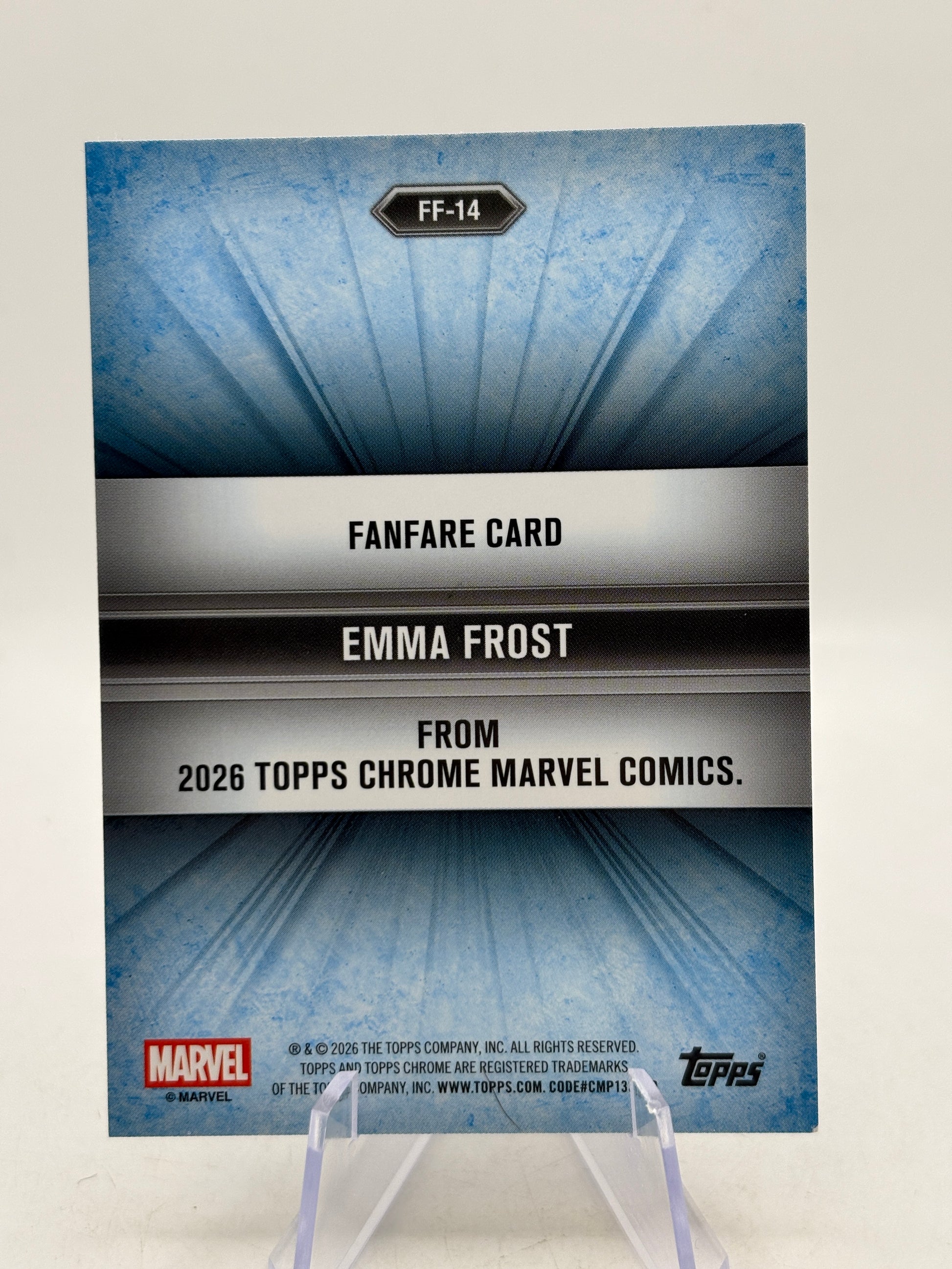 2026 Topps Chrome Marvel Comics - FF-14 Emma Frost Fanfare Silver image 2