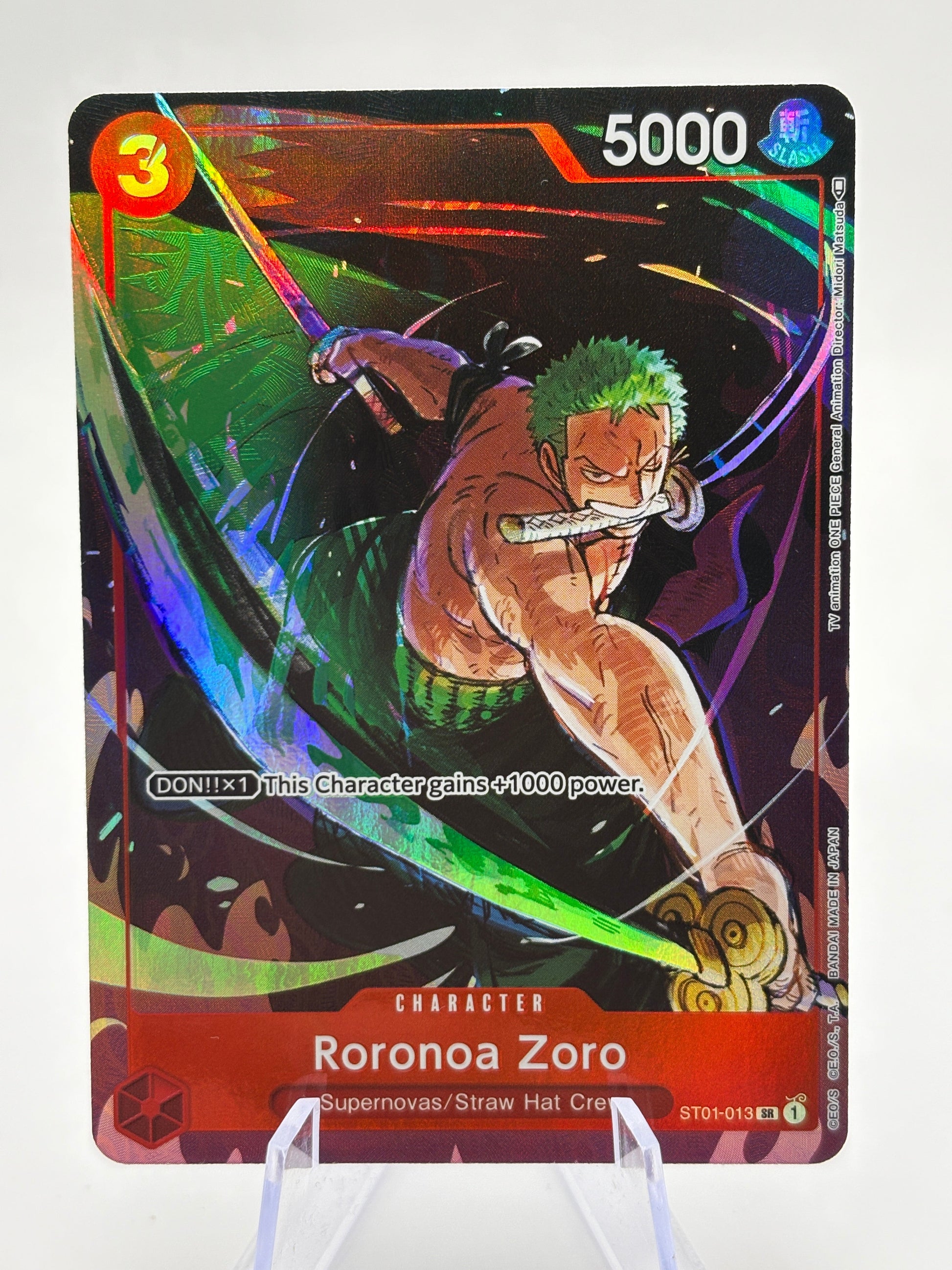 One Piece TCG - Roronoa Zoro ST01-013 SR Gift Collection 2023 FRENLY BRICKS - Open 7 Days