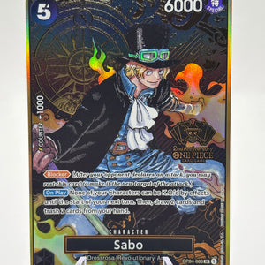 One Piece TCG Sabo OP04-083 SR 2nd Anniversary Set FRENLY BRICKS - Open 7 Days