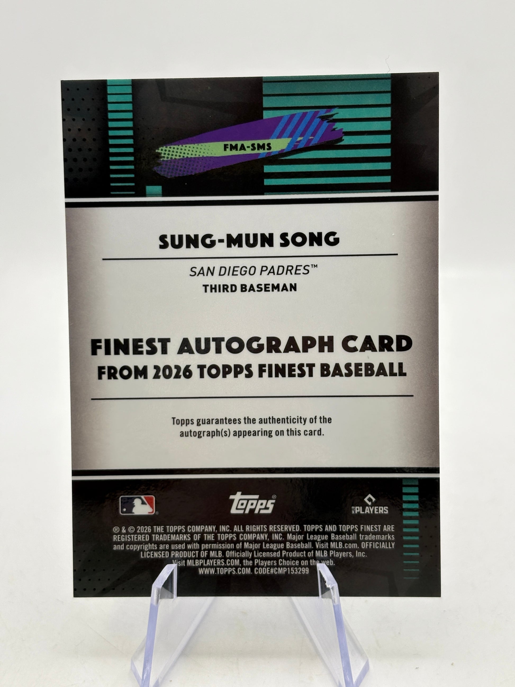 Topps Finest Baseball - Sung-Mun Song Rookie Auto #FMA-SMS image 2