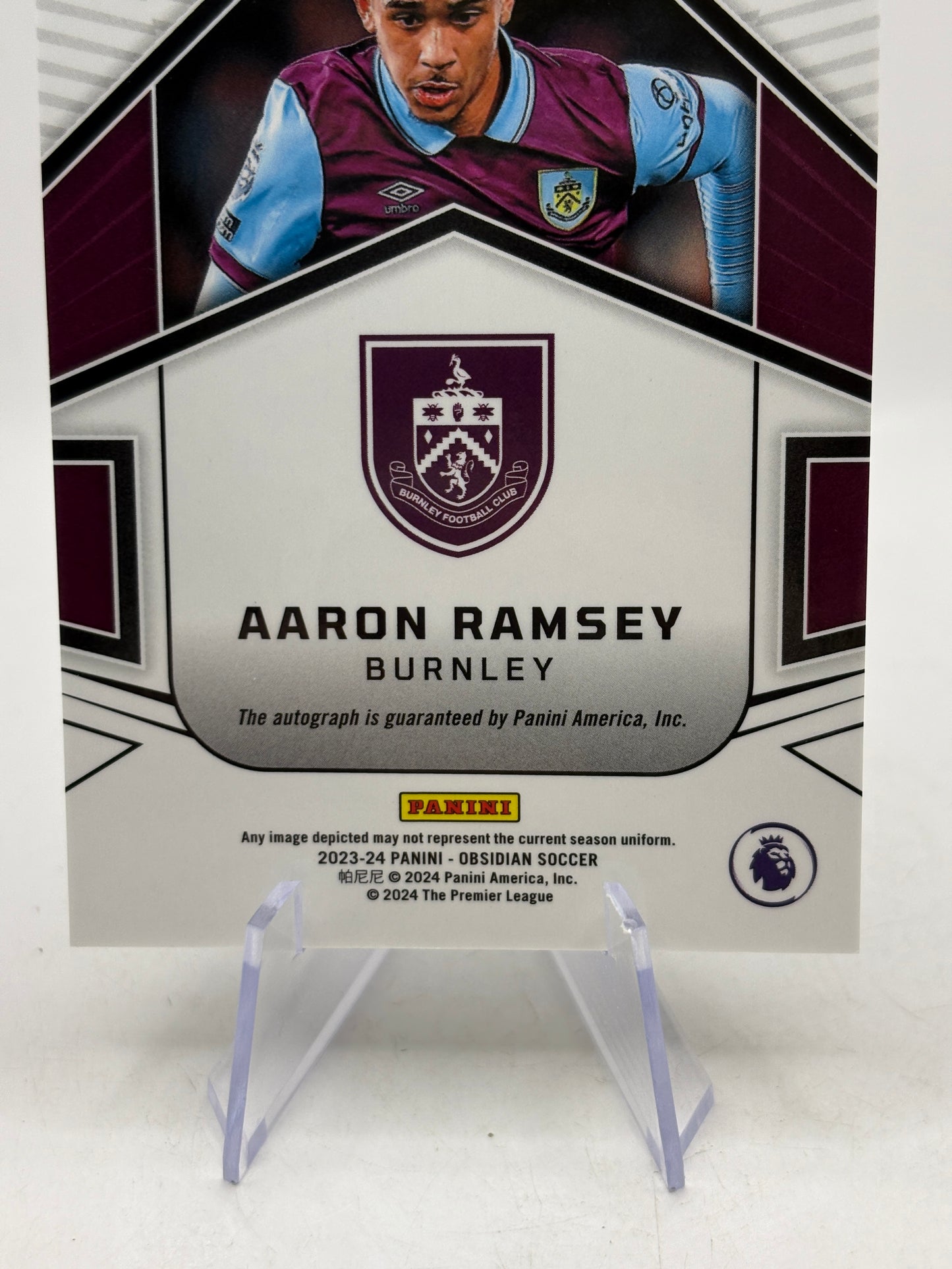 2023-24 Panini Obsidian - Aaron Ramsey Lightning Strike Auto /10 Blue