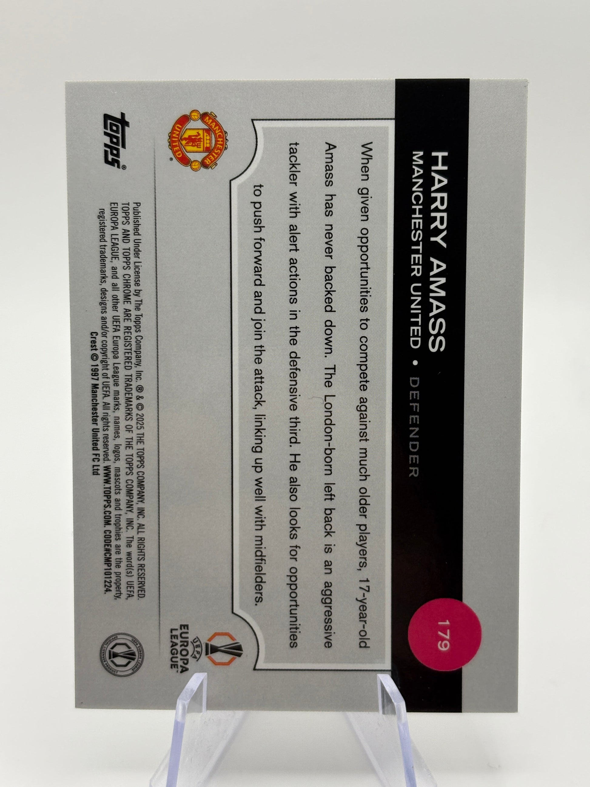 2025 Topps Chrome Europa League - Harry Amass Rookie 09/10 Refractor FRENLY BRICKS - Open 7 Days