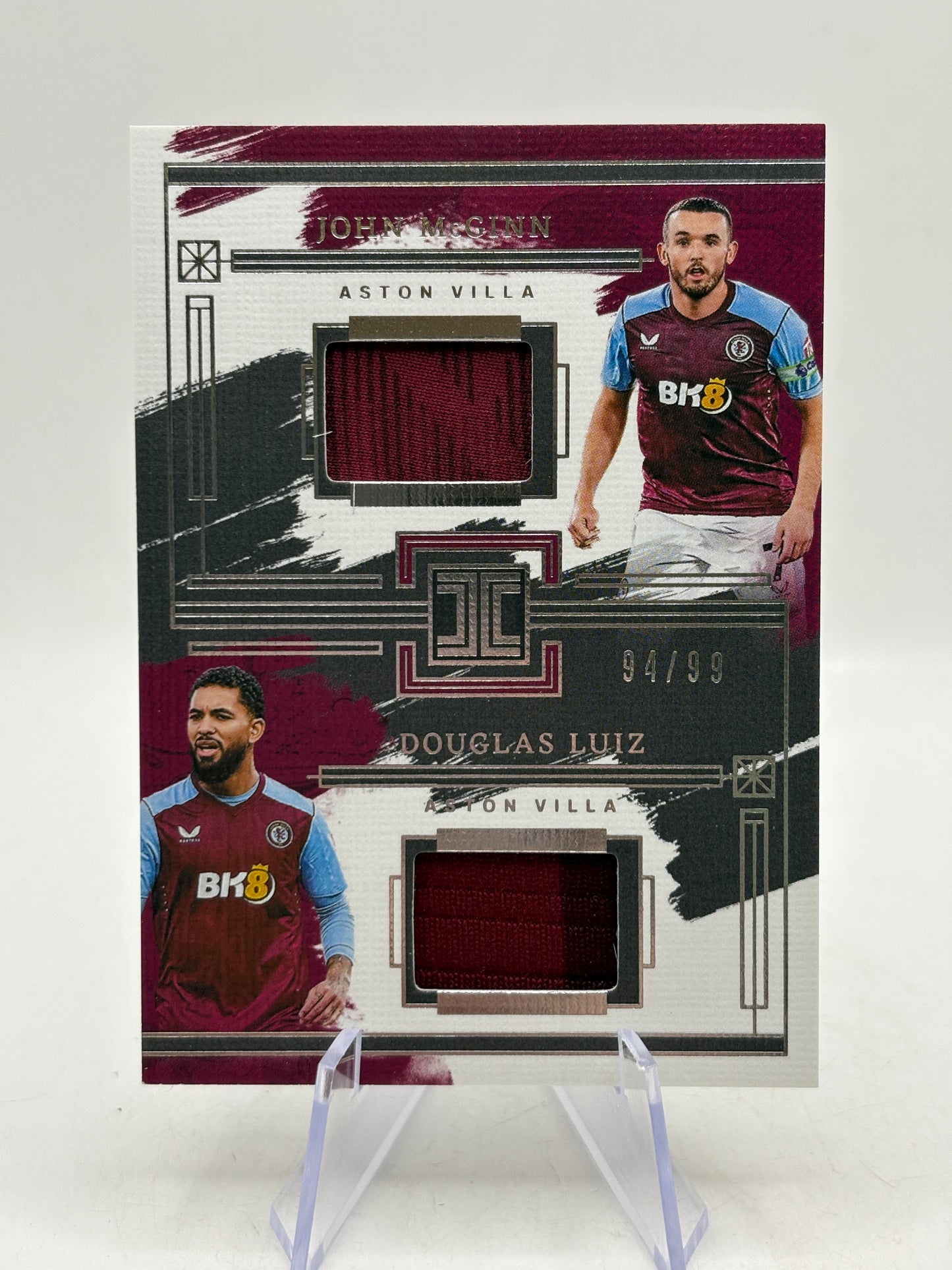 2023 Impeccable Premier League Dual Materials /99 John McGinn Douglas Luiz Dual Patch