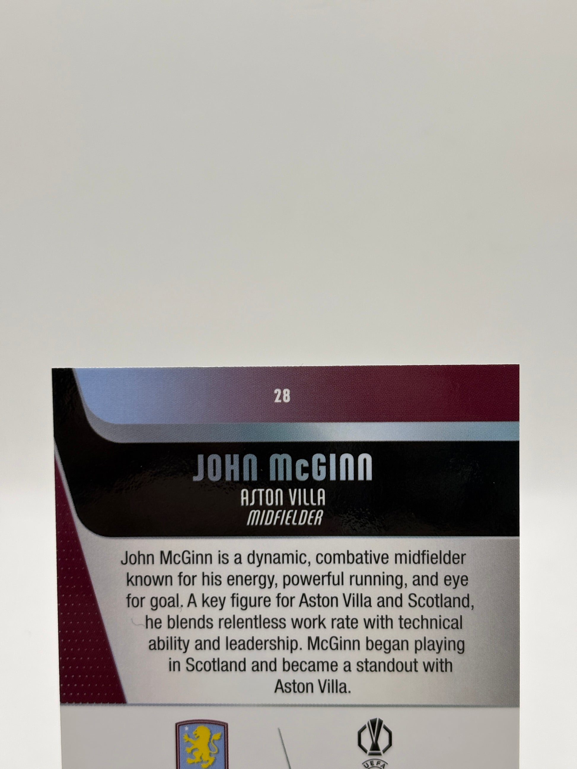 2025-26 Topps Chrome UEFA UCC John McGinn Negative Refractor SP Aston Villa image 3