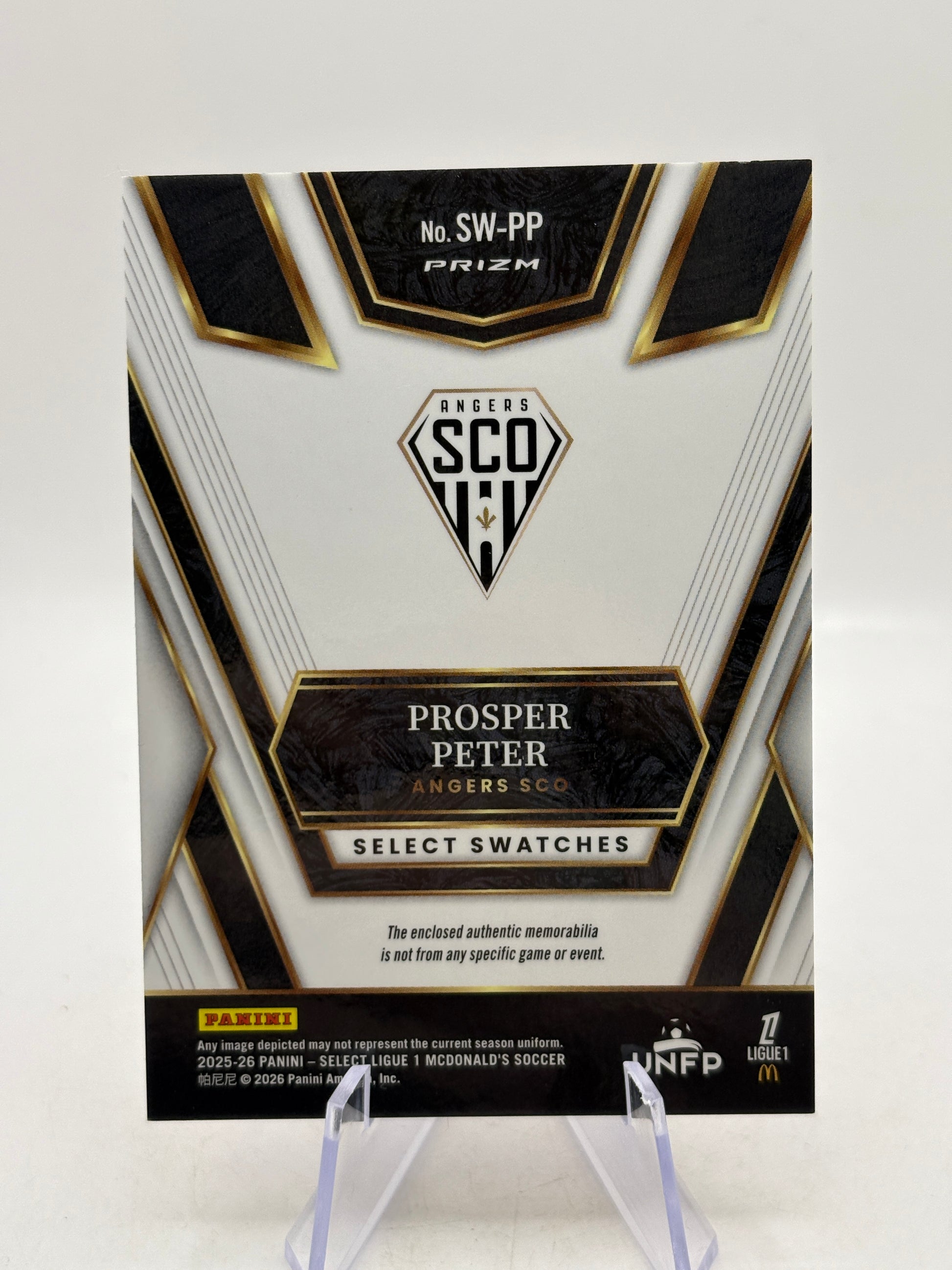 2025-26 Panini Select Ligue 1 - SW-PP Prosper Peter Patch Red Rookie image 2