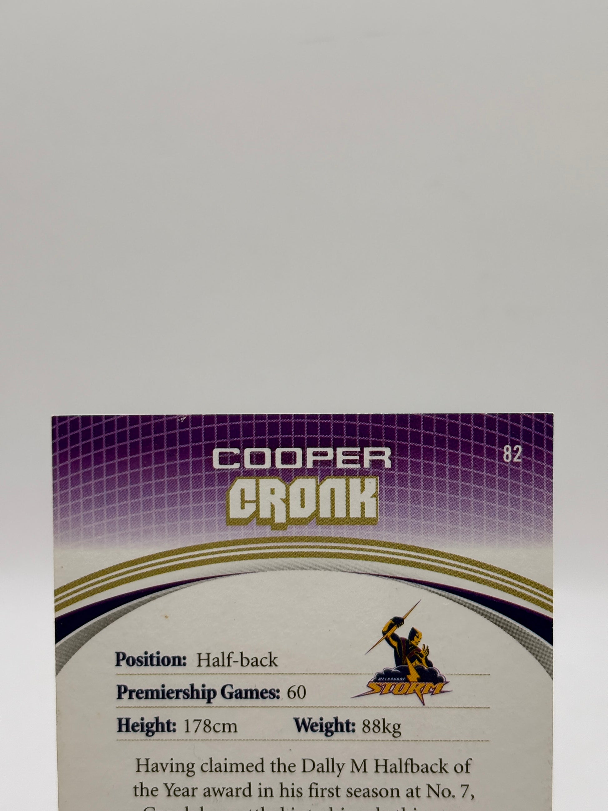 2007 NRL Select - Cooper Cronk #82 Auto On Card image 3
