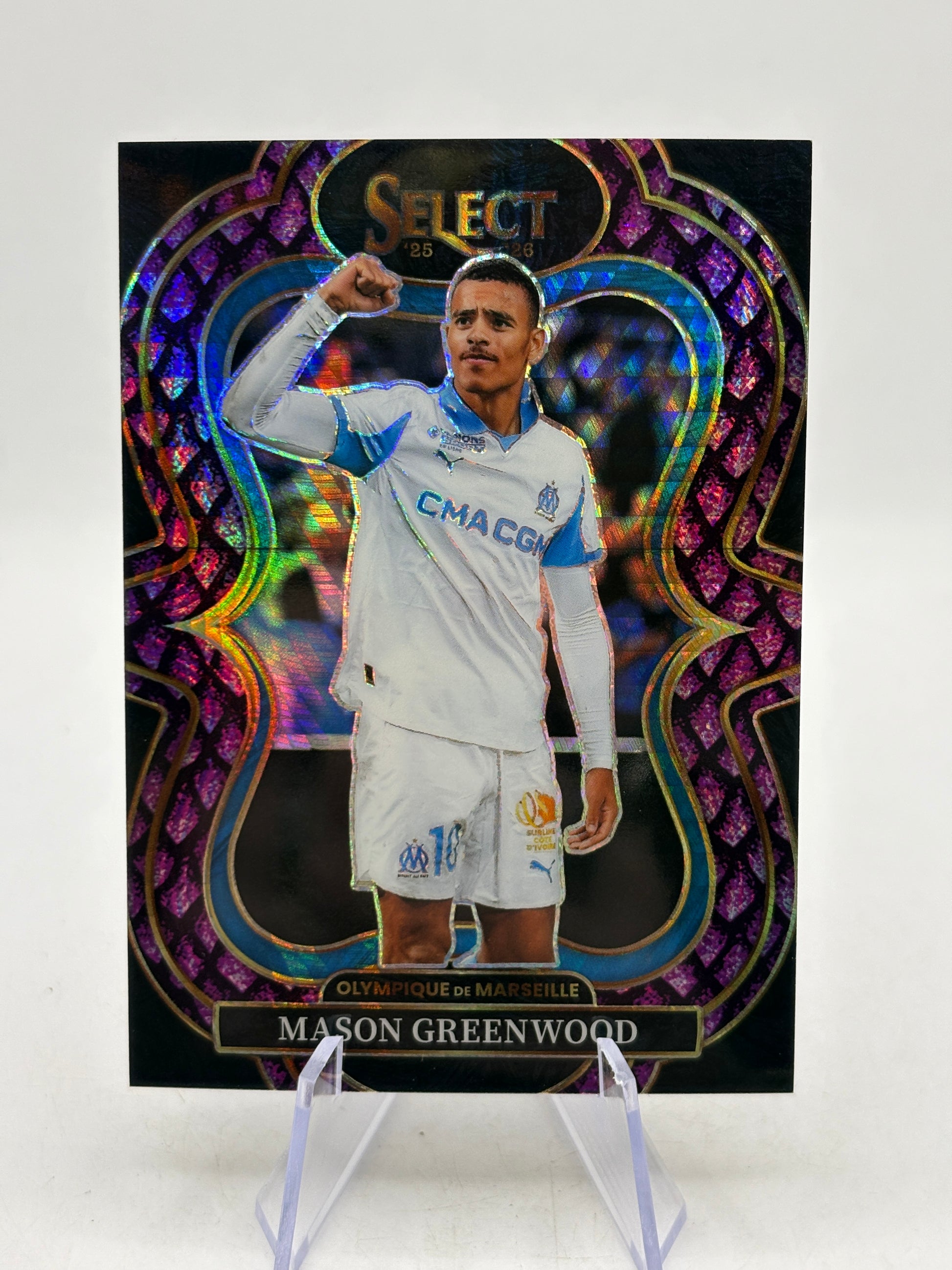 2025-26 Panini Select Ligue 1 - Mason Greenwood Purple Dragon Scale /49 image 1
