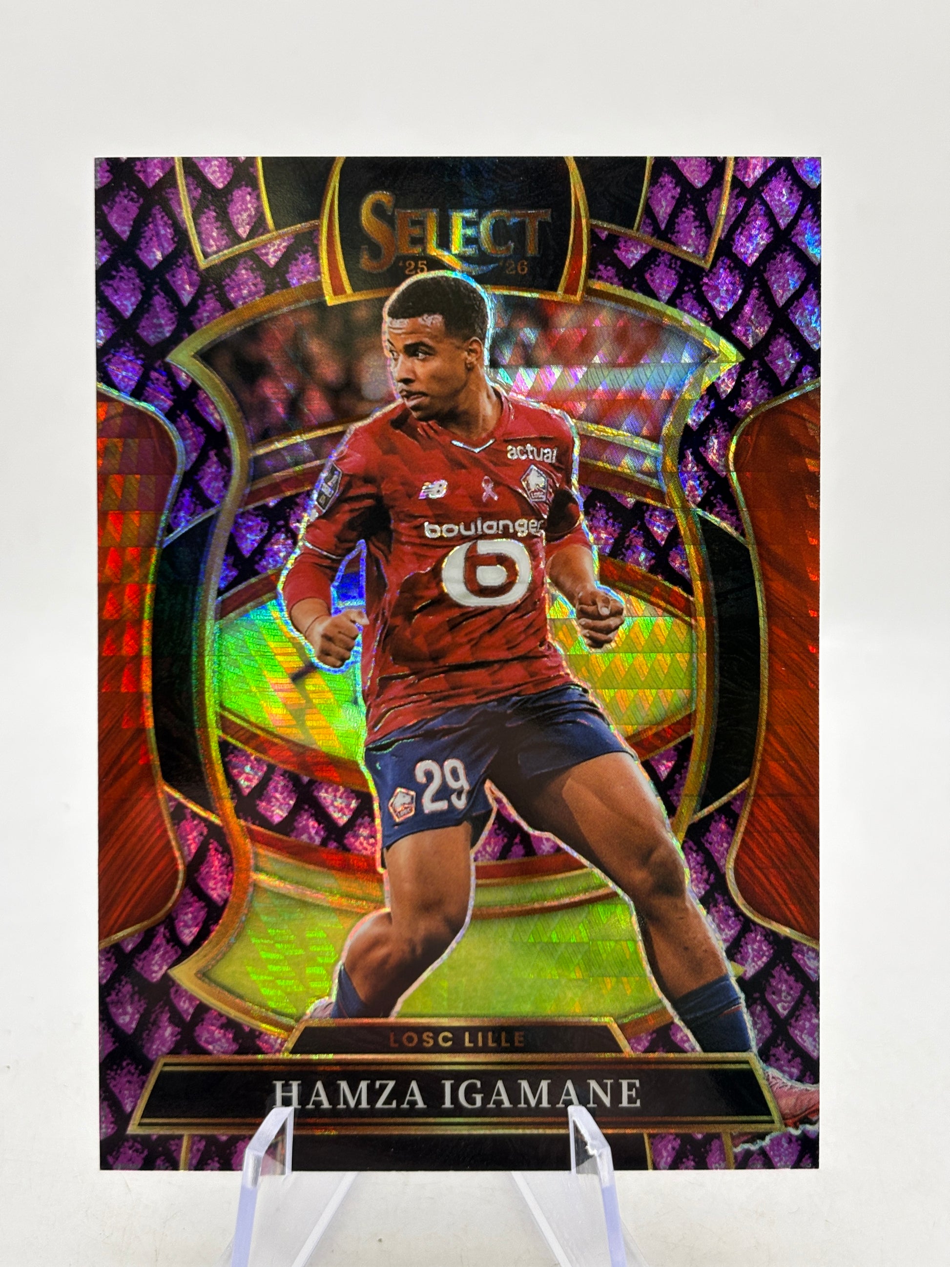 2025-26 Select Ligue 1 - Hamza Igamane #40 Pink Dragon Scale /49 image 1