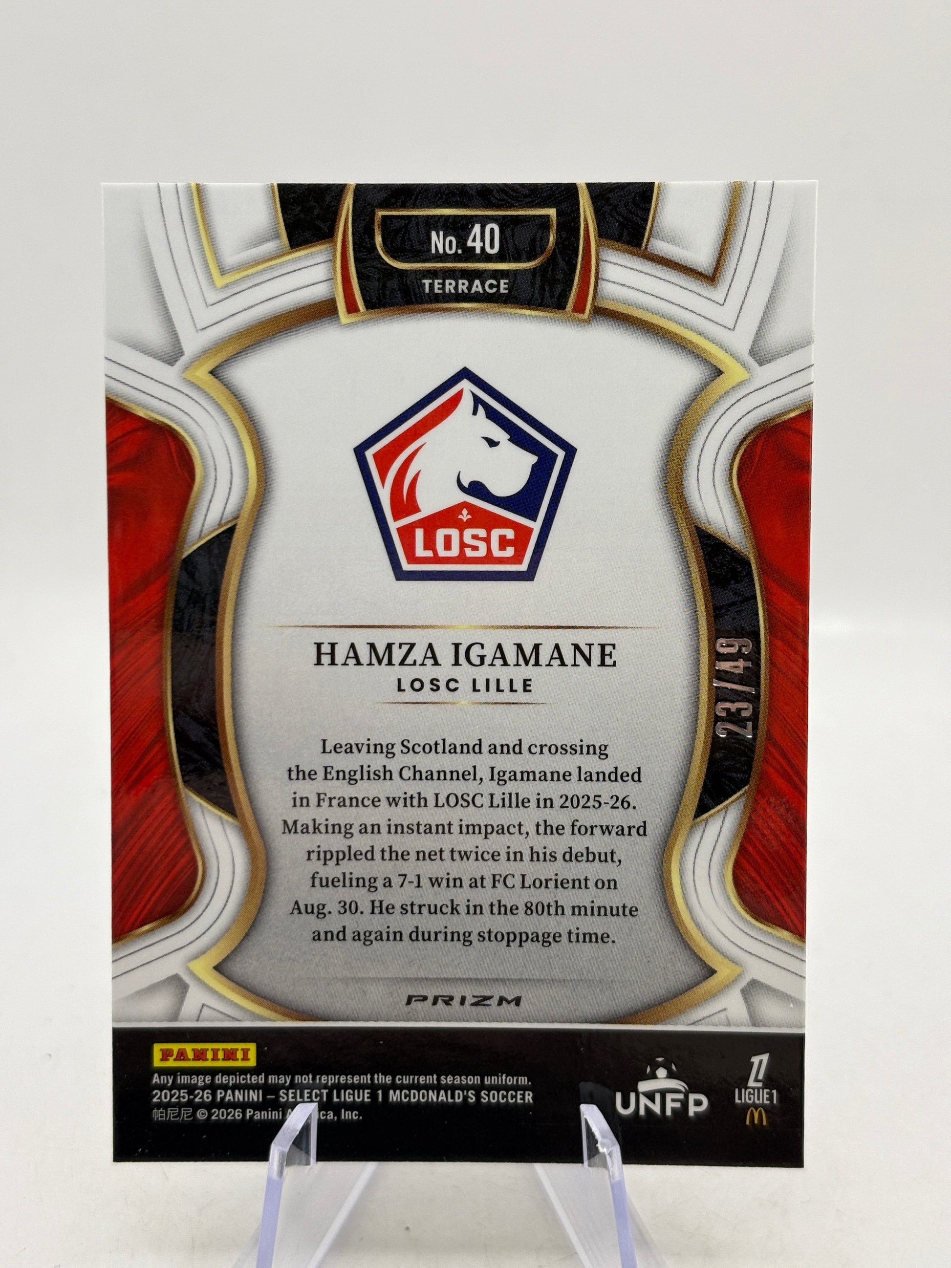 2025-26 Select Ligue 1 - Hamza Igamane #40 Pink Dragon Scale /49 image 2