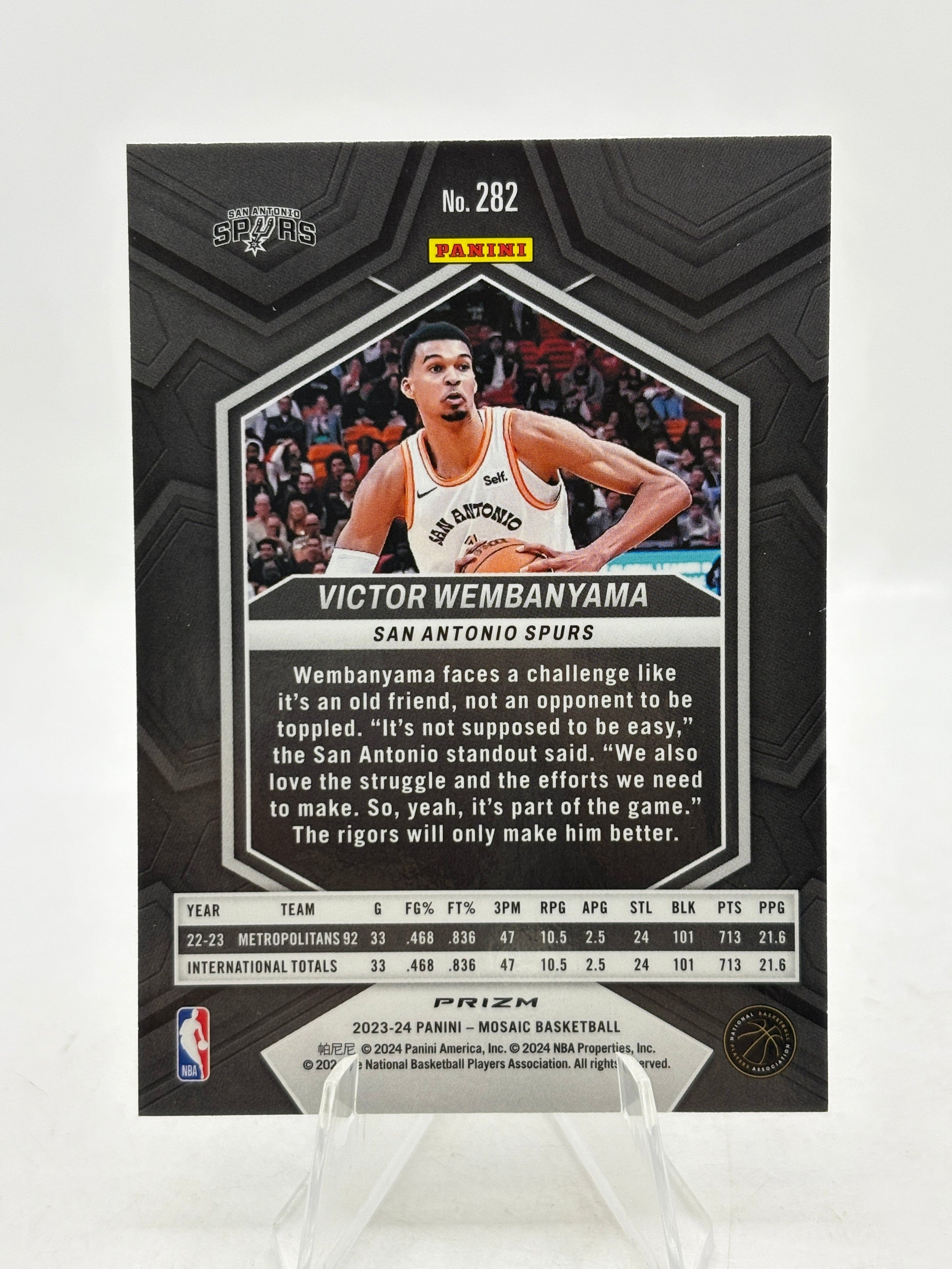 2023-24 Panini Mosaic Basketball - Victor Wembanyama #282 Silver Mosaic Rookie FRENLY BRICKS - Open 7 Days