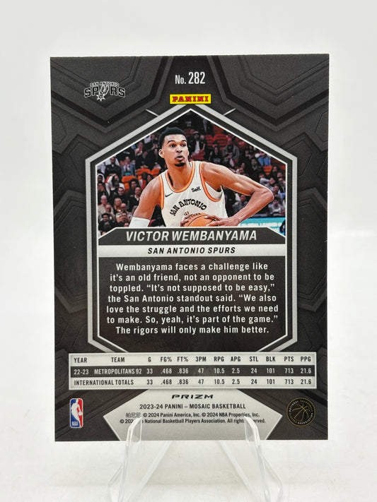 2023-24 Panini Mosaic Basketball - Victor Wembanyama #282 Silver Mosaic Rookie FRENLY BRICKS - Open 7 Days