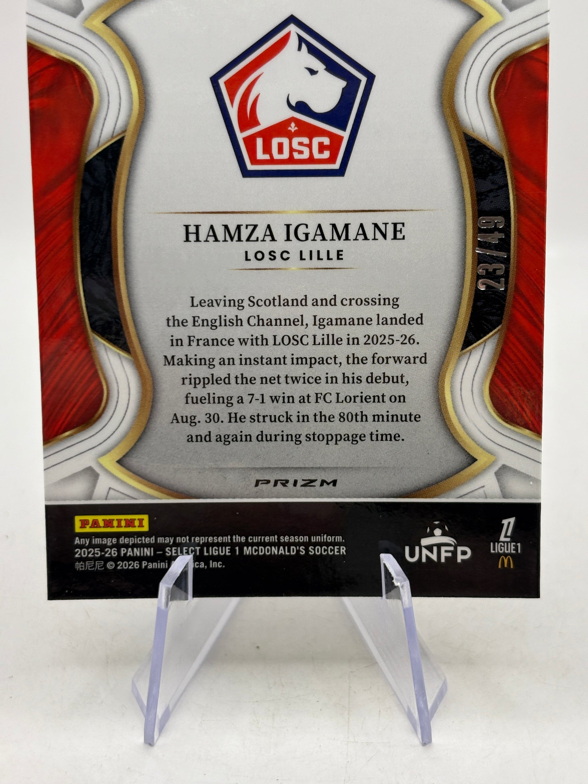 2025-26 Select Ligue 1 - Hamza Igamane #40 Pink Dragon Scale /49 image 4