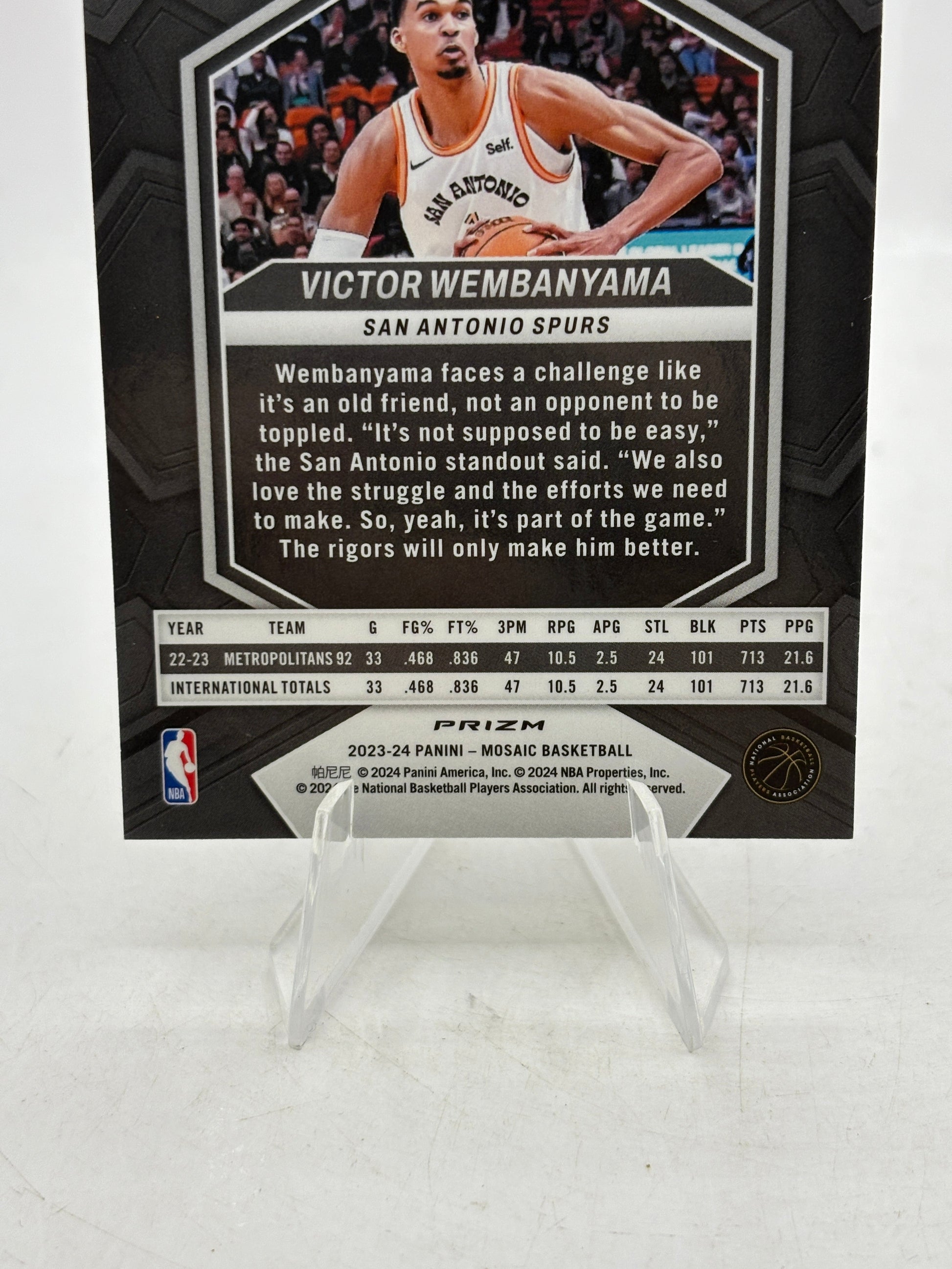 2023-24 Panini Mosaic Basketball - Victor Wembanyama #282 Silver Mosaic Rookie FRENLY BRICKS - Open 7 Days