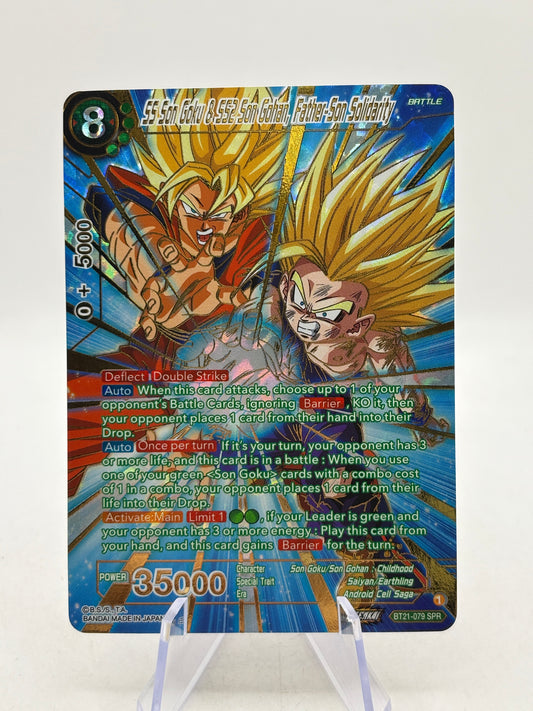 Dragon Ball - SS Son Goku & SS2 Son Gohan, Father Son Solidarity BT21-079 SPR - photo 1