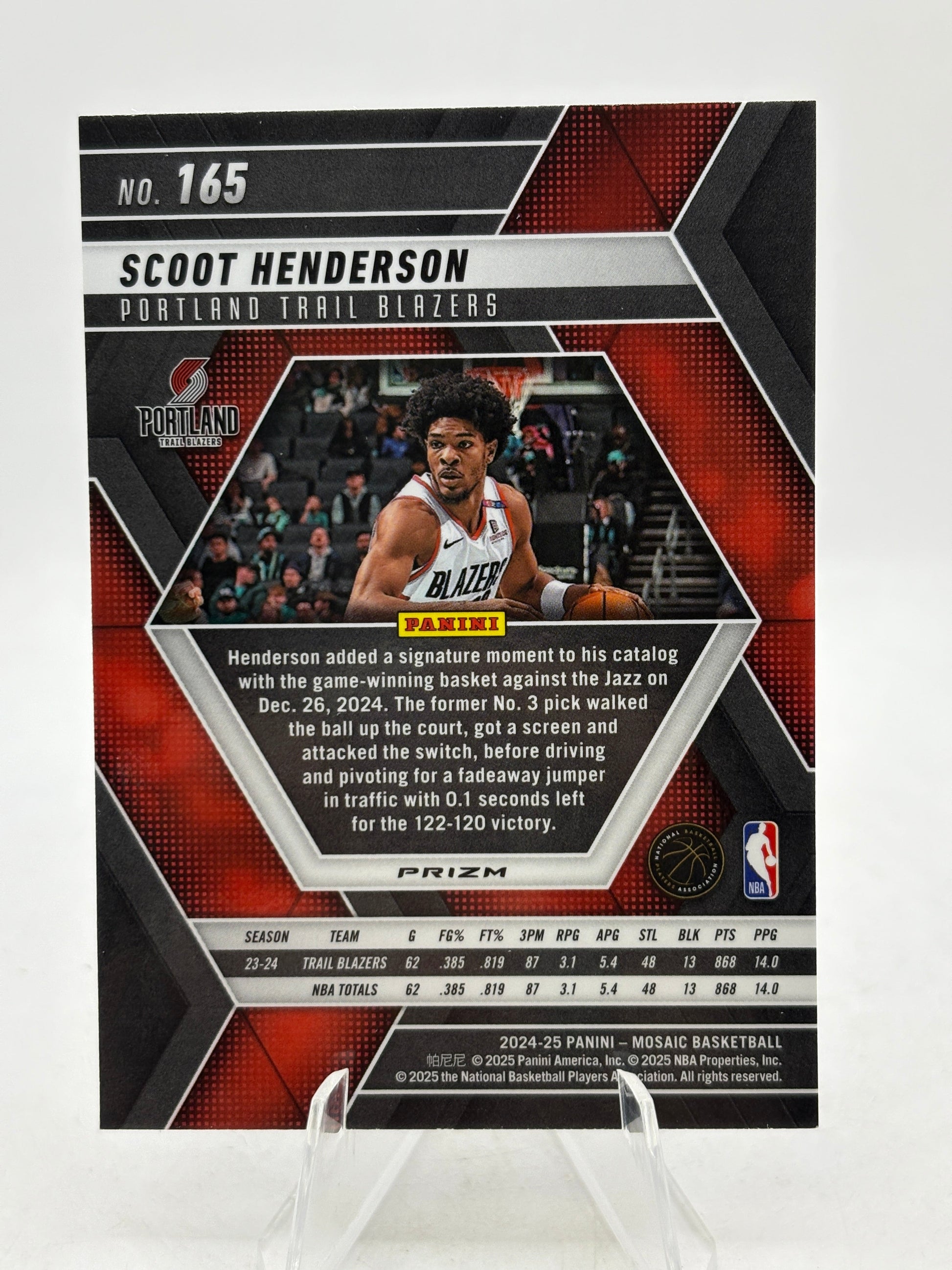 2024-25 Panini Mosaic Basketball - #165 Scoot Henderson Genesis Mosaic FRENLY BRICKS - Open 7 Days