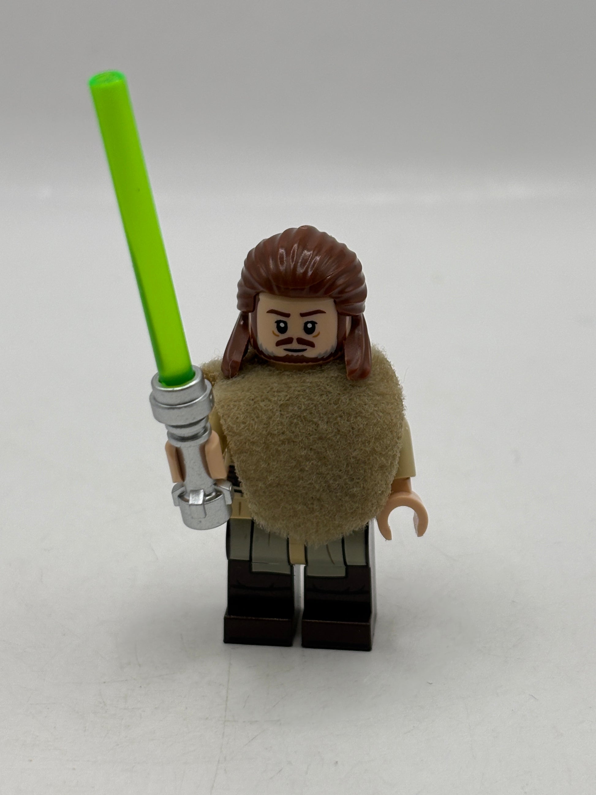 LEGO Star Wars Qui-Gon Jinn Minifigure Jedi Dark Brown Beard 75383 sw1334 image 1