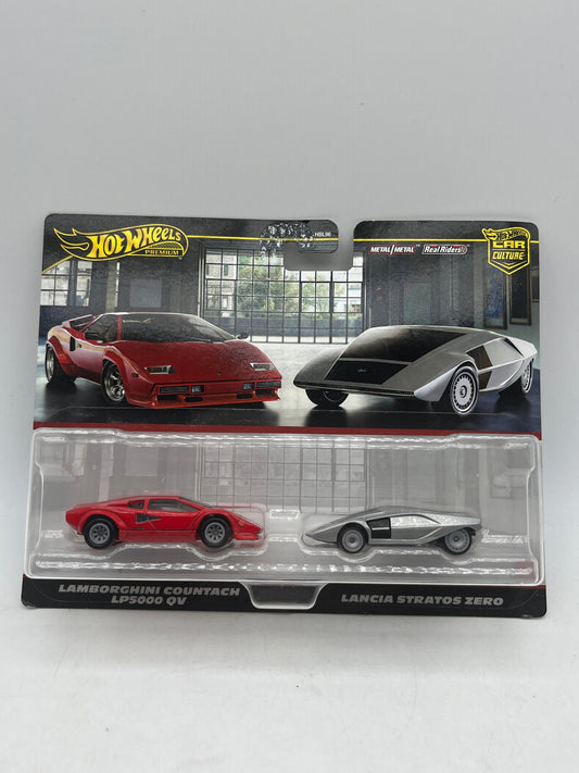 Hot Wheels Premium Car Culture 2 Pack Lamborghini Countach & Lancia Stratos Zero FRENLY BRICKS - Open 7 Days
