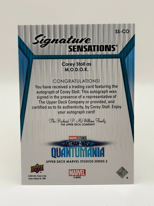 2024 UD Marvel Studios S2 Corey Stoll as MODOK Signature Sensations Auto #SSST FRENLY BRICKS - Open 7 Days