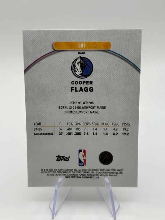 2025-26 Topps Finest - Rare Cooper Flagg #201 (RC) FRENLY BRICKS - Open 7 Days