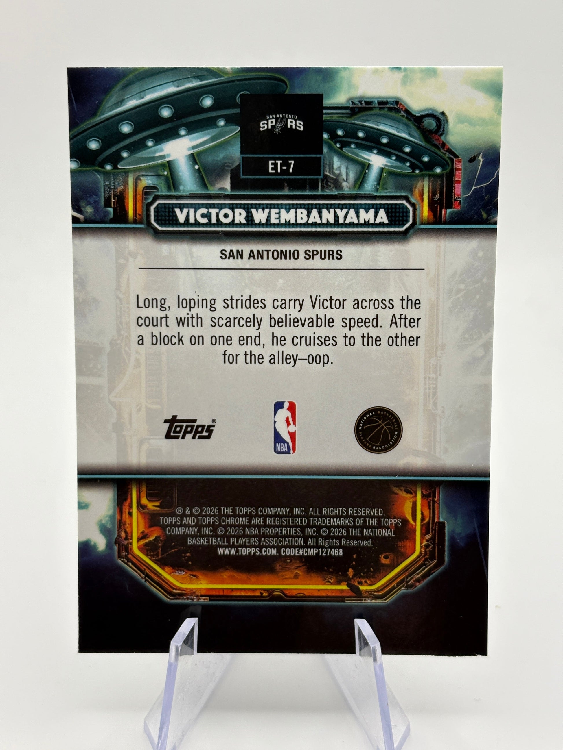 Victor Wembanyama 2025-26 Topps Chrome Cosmic Extraterrestrial ET-7 Insert FRENLY BRICKS - Open 7 Days
