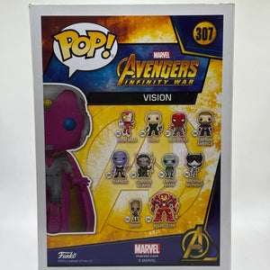 Funko POP! Marvel Avengers Infinity War #307 Vision Vinyl Bobble-head FRENLY BRICKS - Open 7 Days