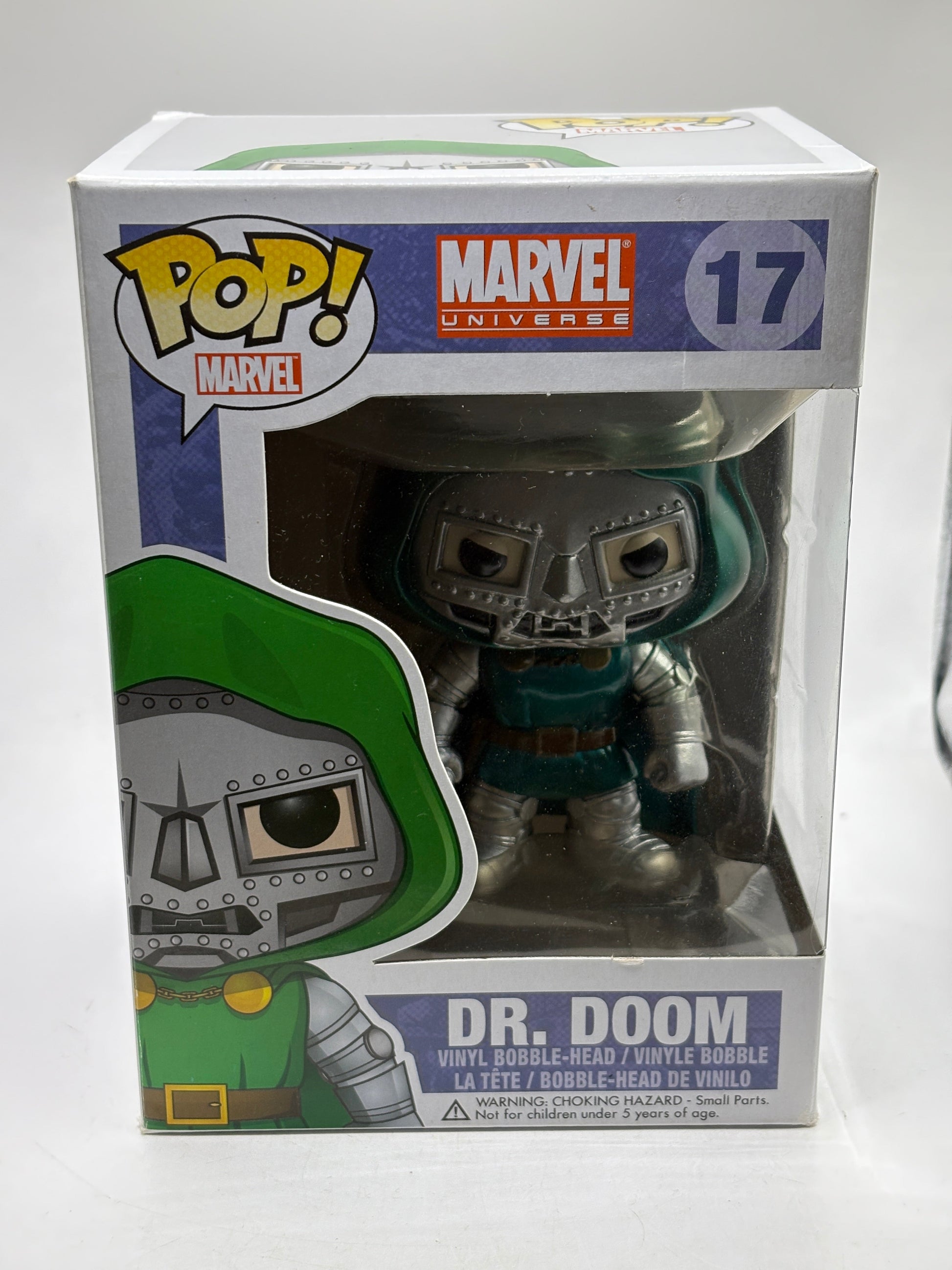 Funko POP! Marvel Universe #17 Dr. Doom Vinyl Bobble-Head Metallic 2014 FRENLY BRICKS - Open 7 Days