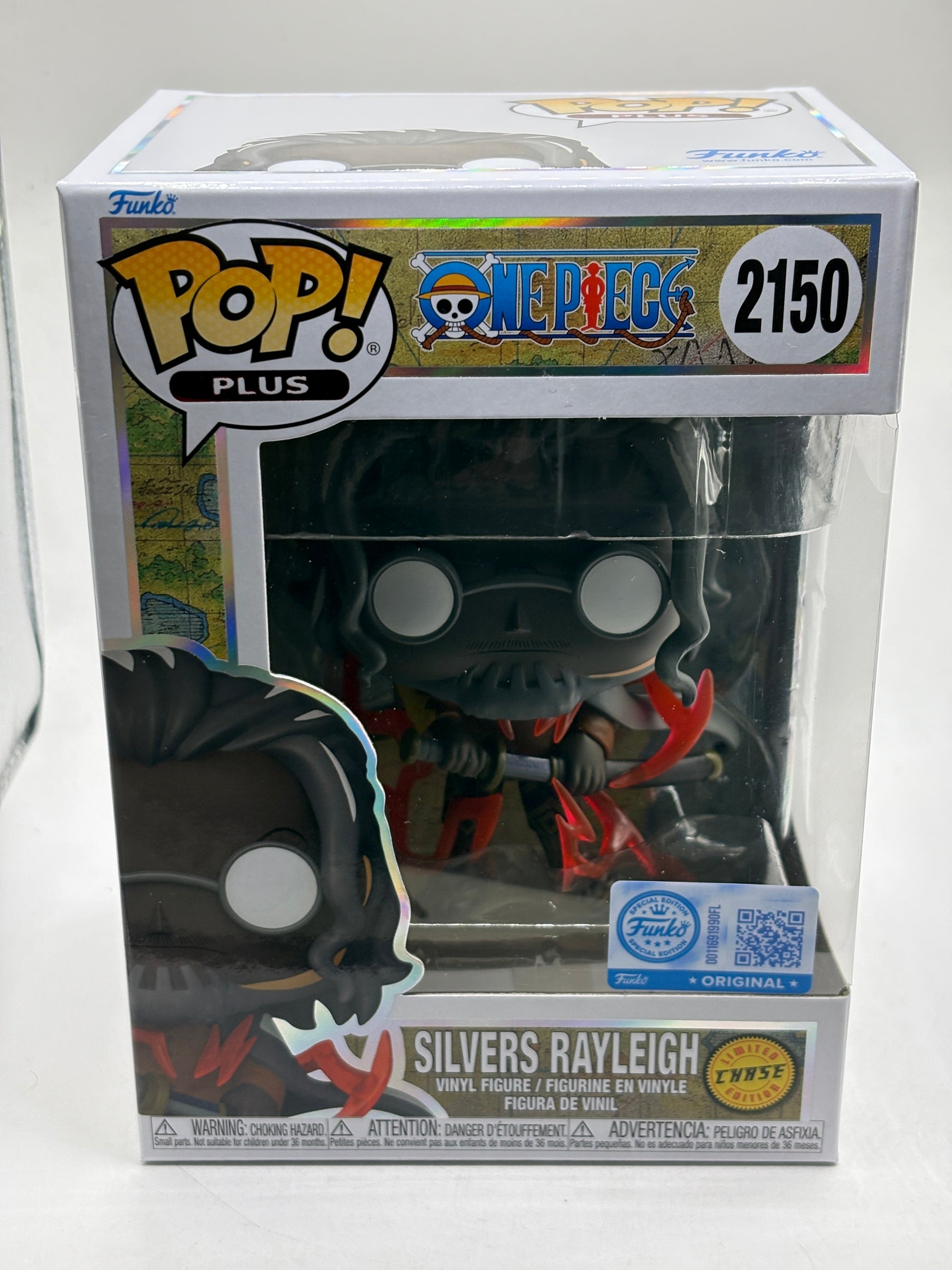 Funko POP! Plus One Piece #2150 Silvers Rayleigh Limited Chase FRENLY BRICKS - Open 7 Days