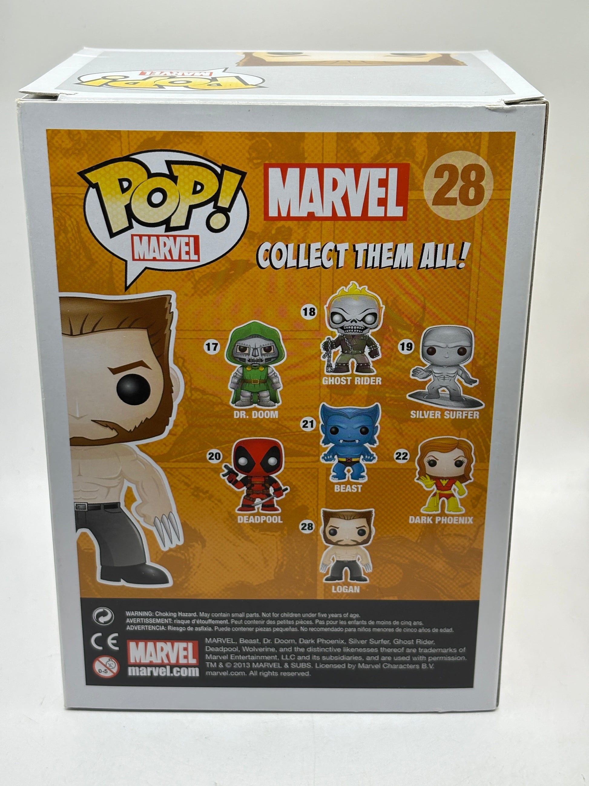 Funko POP! Marvel #28 Logan Vinyl Bobble-Head Manufacturer Error FRENLY BRICKS - Open 7 Days