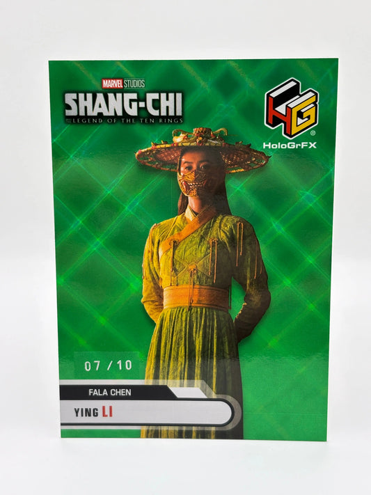 Upper Deck Marvel Studios Series 2 HOLOGrFx FALA CHEN as YING LI GREEN /10 FRENLY BRICKS - Open 7 Days
