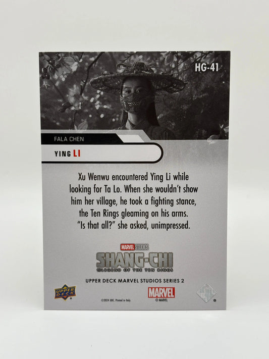 Upper Deck Marvel Studios Series 2 HOLOGrFx FALA CHEN as YING LI GREEN /10 FRENLY BRICKS - Open 7 Days