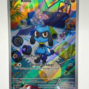Pokemon TCG Scarlet Violet Base - Riolu 215/198 Illustration Rare NM FRENLY BRICKS - Open 7 Days