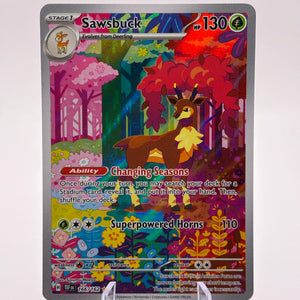 Pokemon TCG Temporal Forces - Sawsbuck 166/162 Illustration Rare NM FRENLY BRICKS - Open 7 Days