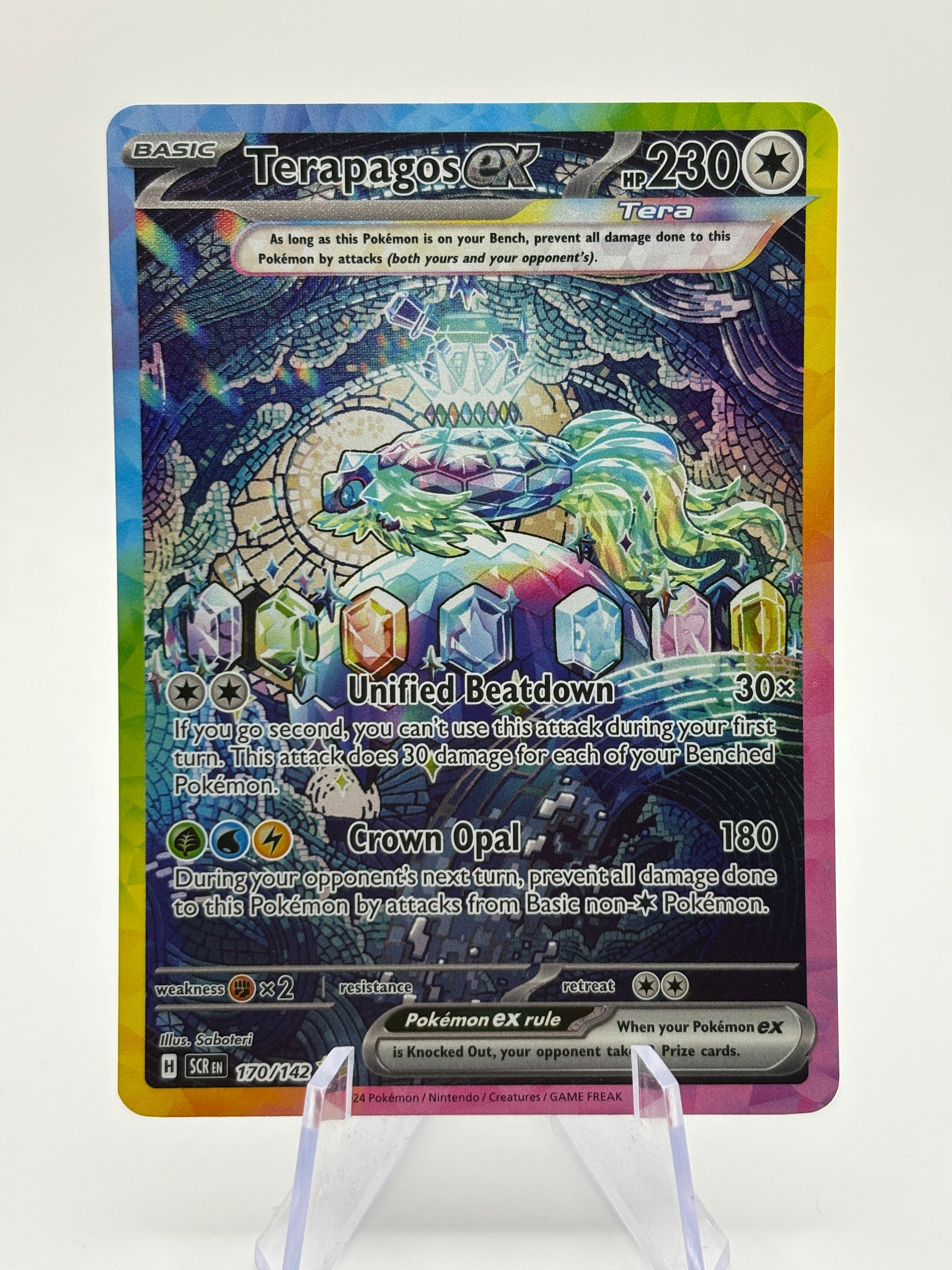 Pokemon TCG Stellar Crown - Terapagos EX 170/142 Special Illustration Rare NM FRENLY BRICKS - Open 7 Days