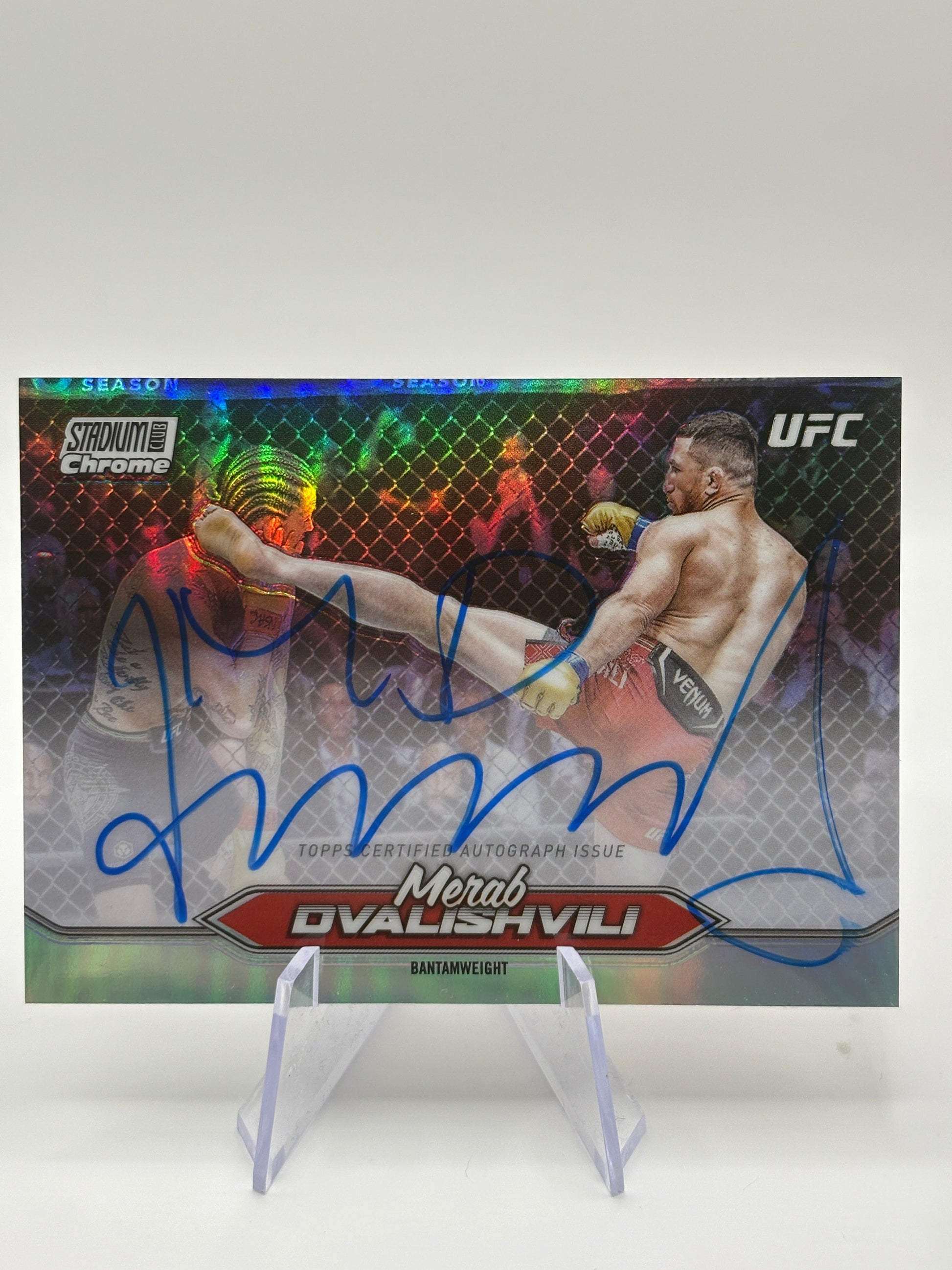 2025 Topps Stadium Club Chrome UFC Merab Dvalishvili #CAS-MDI Refractor Auto FRENLY BRICKS - Open 7 Days