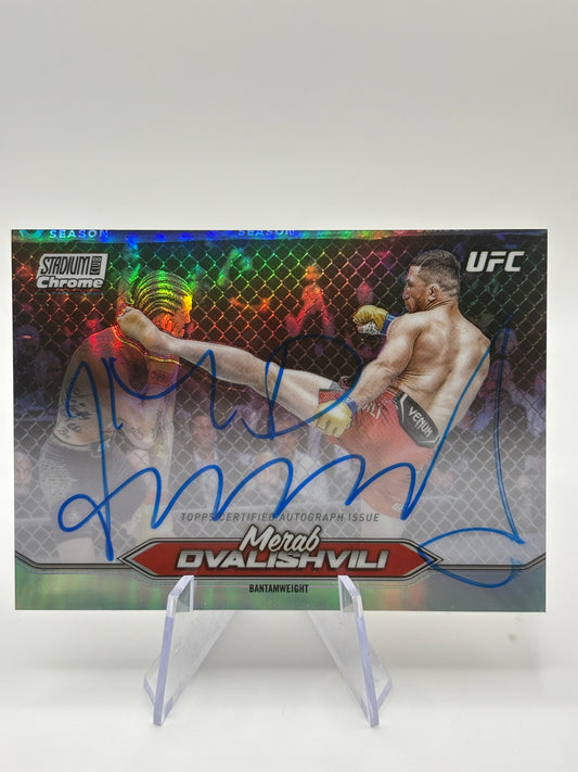 2025 Topps Stadium Club Chrome UFC Merab Dvalishvili #CAS-MDI Refractor Auto FRENLY BRICKS - Open 7 Days