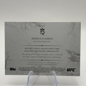 2025 Topps Royalty UFC JOSHUA CULIBAO Royalty Relic Signatures Patch Auto /99 FRENLY BRICKS - Open 7 Days