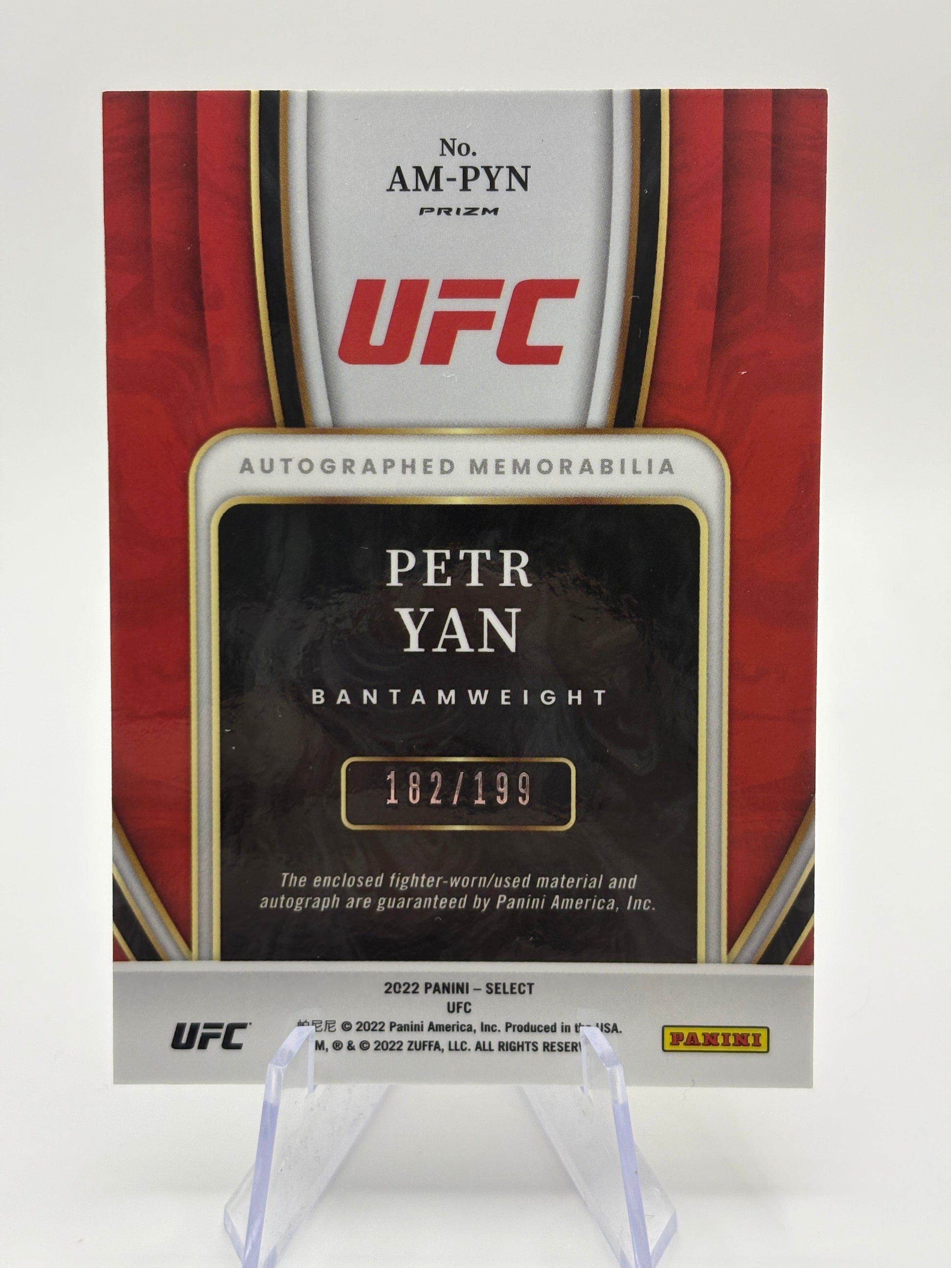Petr Yan 2022 Panini Select UFC Select Silver Auto Patch Relic /199 FRENLY BRICKS - Open 7 Days
