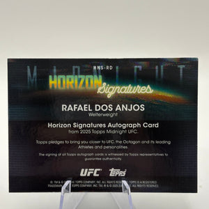 2025 Topps Midnight UFC - Horizon Signatures Rafael Dos Anjos Auto Blue 25/25 Book End FRENLY BRICKS - Open 7 Days