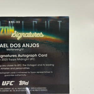 2025 Topps Midnight UFC - Horizon Signatures Rafael Dos Anjos Auto Blue 25/25 Book End FRENLY BRICKS - Open 7 Days