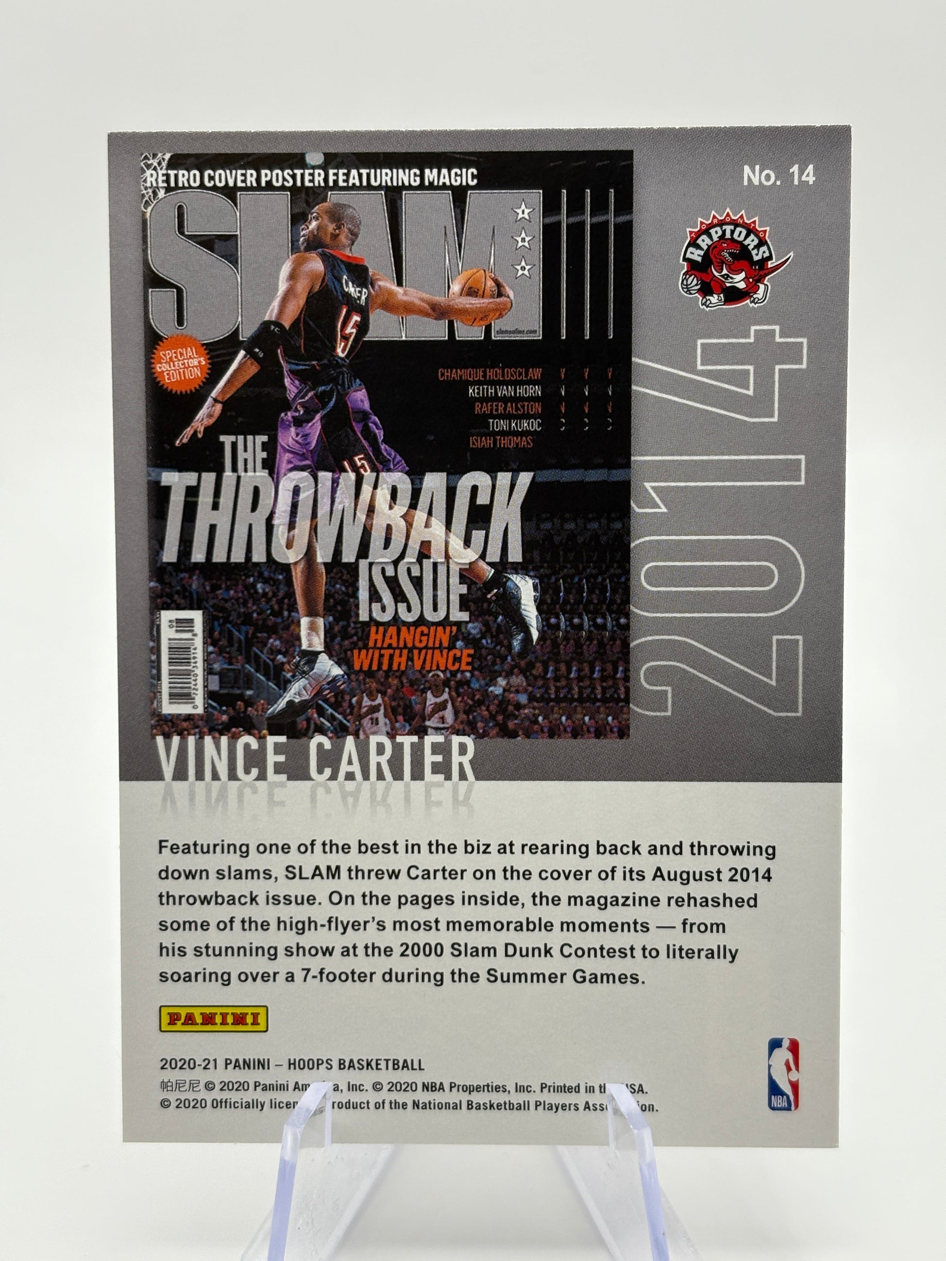 2020-21 Panini NBA Hoops Vince Carter SLAM Insert #14 FRENLY BRICKS - Open 7 Days