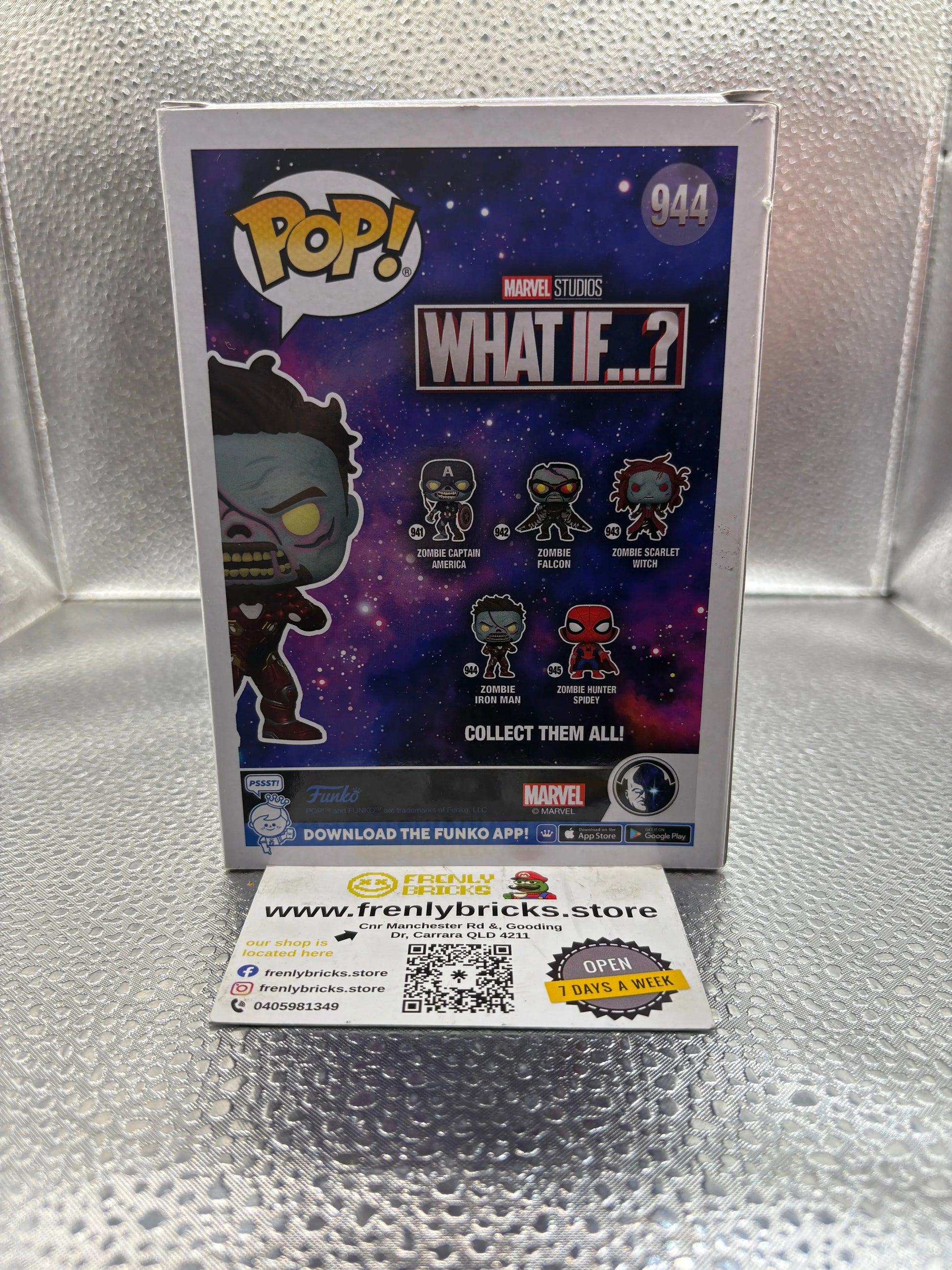 FUNKO Pop Vinyl Zombie Iron Man 944 Glow FRENLY BRICKS - Open 7 Days