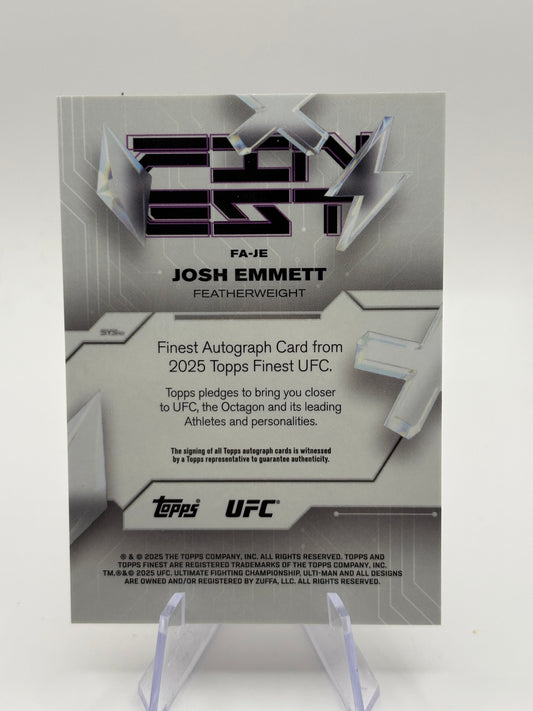 Josh Emmett Finest On Card Auto 2025 Topps Finest UFC #FA-JE FRENLY BRICKS - Open 7 Days