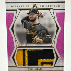 2025 Topps Definitive Collection - Jumbo Patch Relic Paul Skenes 13/15 Pink FRENLY BRICKS - Open 7 Days
