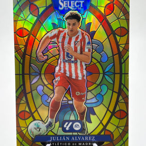 2025-26 Panini Select La Liga Julian Alvarez Stained Glass #3 Atletico FRENLY BRICKS - Open 7 Days