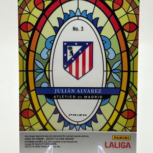 2025-26 Panini Select La Liga Julian Alvarez Stained Glass #3 Atletico FRENLY BRICKS - Open 7 Days