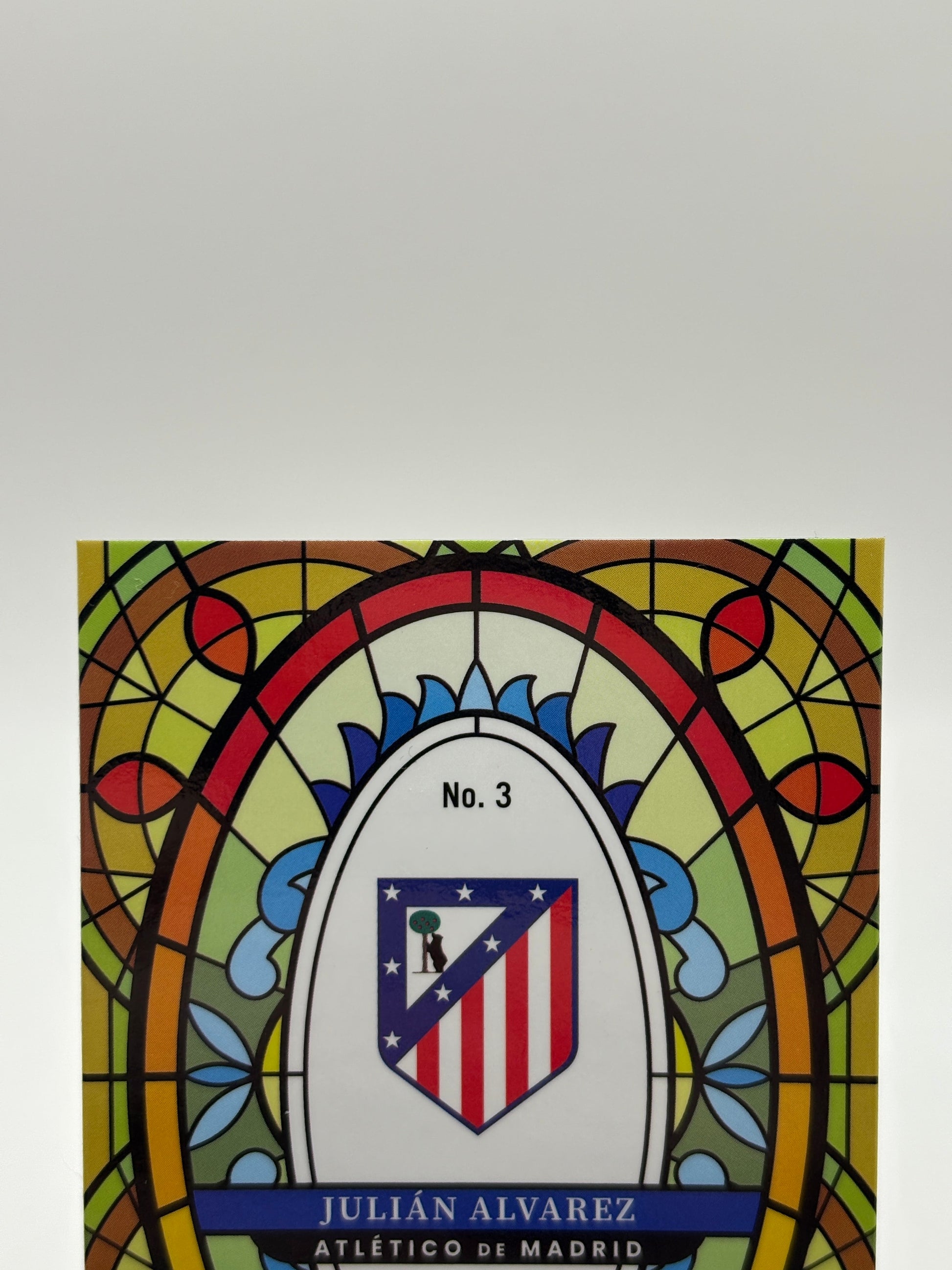 2025-26 Panini Select La Liga Julian Alvarez Stained Glass #3 Atletico FRENLY BRICKS - Open 7 Days