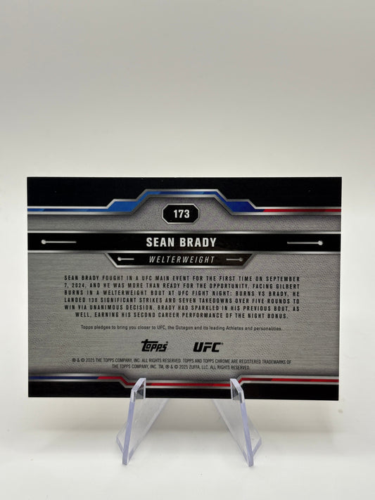 2025 Topps Chrome UFC Sean Brady Gold Refractor /50 UFC #173 FRENLY BRICKS - Open 7 Days