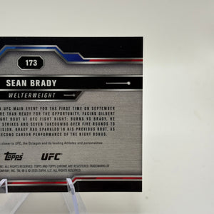 2025 Topps Chrome UFC Sean Brady Gold Refractor /50 UFC #173 FRENLY BRICKS - Open 7 Days