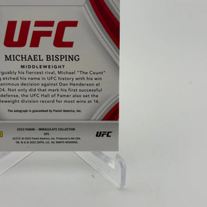 2023 Immaculate Collection UFC Michael Bisping Milestones Auto Autograph #/99 FRENLY BRICKS - Open 7 Days