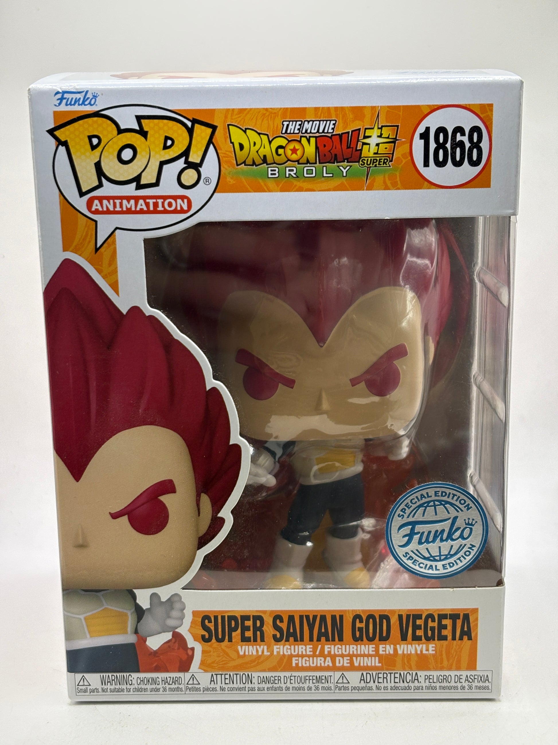 Funko POP! Animation Dragon Ball Super #1868 Super Saiyan God Vegeta SE image 1